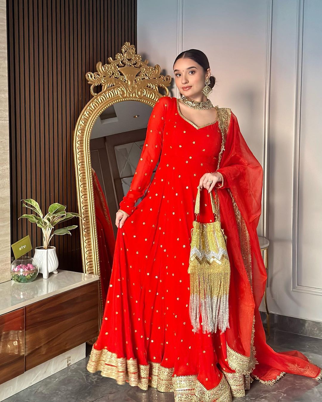 Beautiful Foux georgette Gown with thread Sequence work