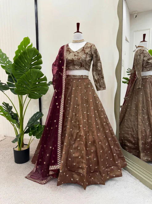 Golden lehenga set