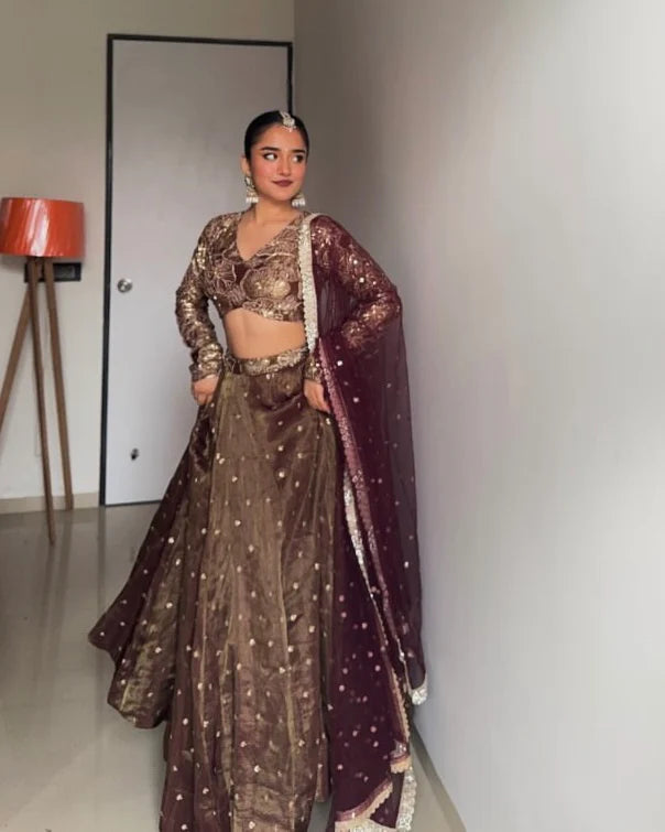 Golden lehenga set