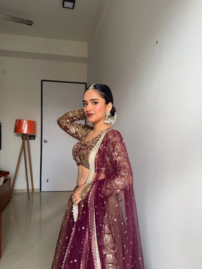 Golden lehenga set