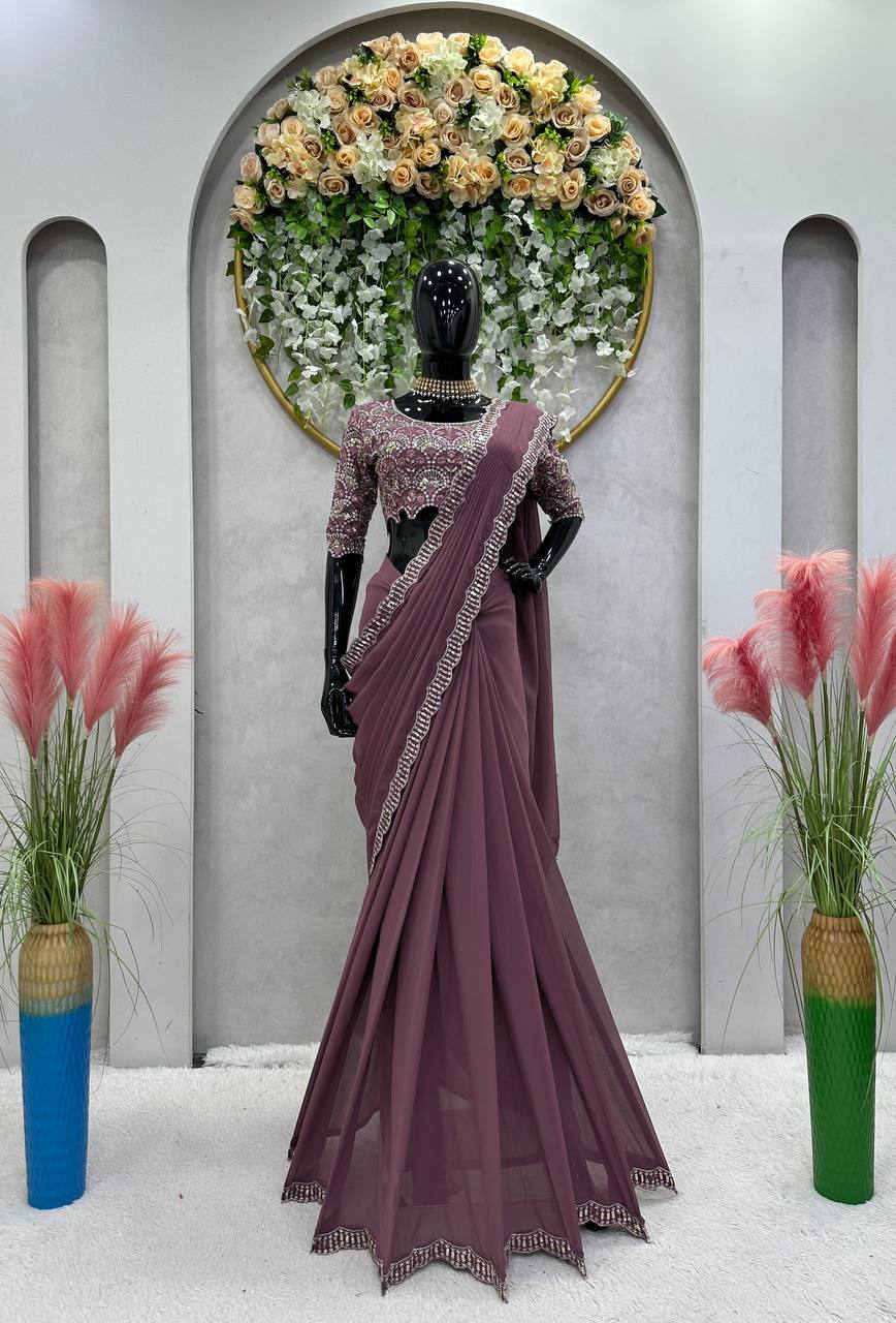 Beautiful Designer Ready to Wear Saree - Main Image