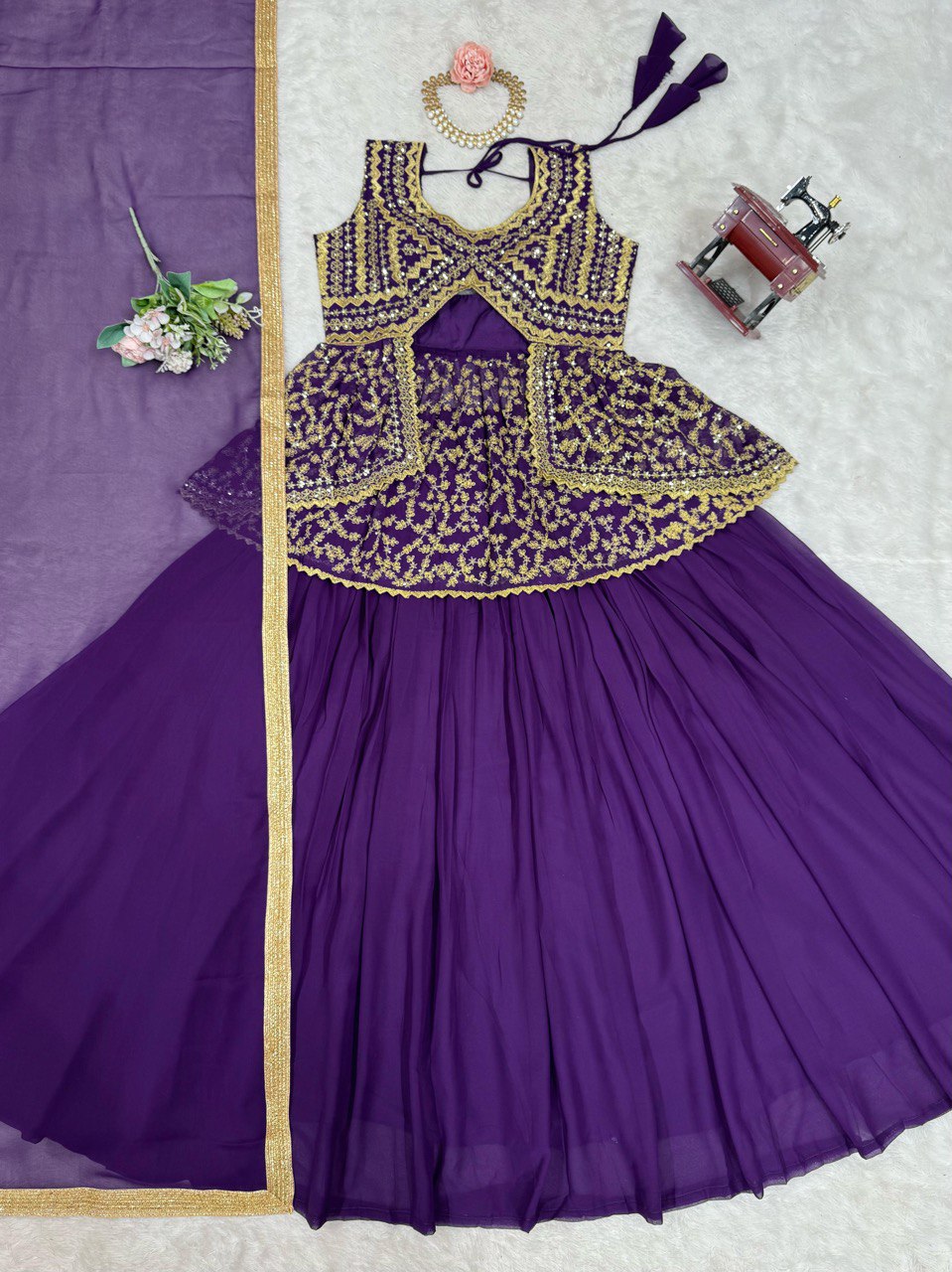 TRENDING DESIGNER PURPLE LEHENGA