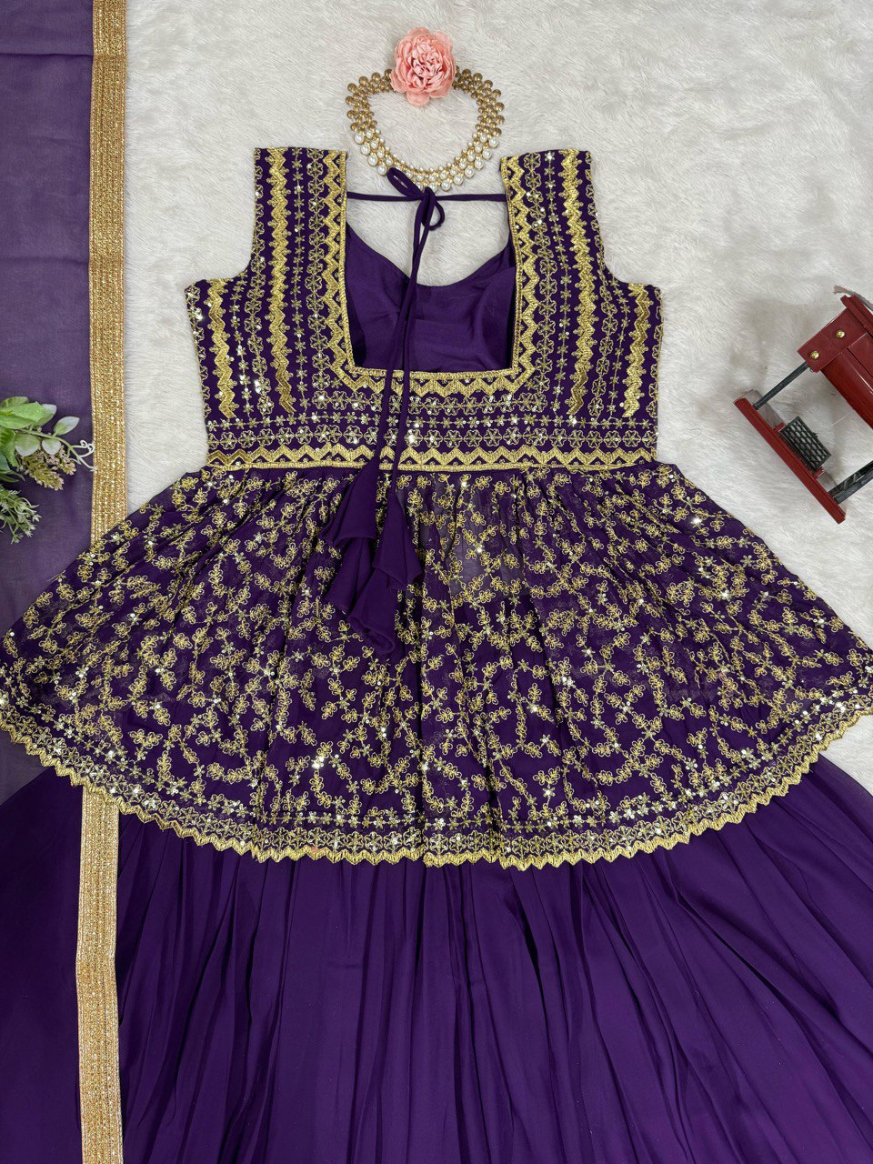 TRENDING DESIGNER PURPLE LEHENGA
