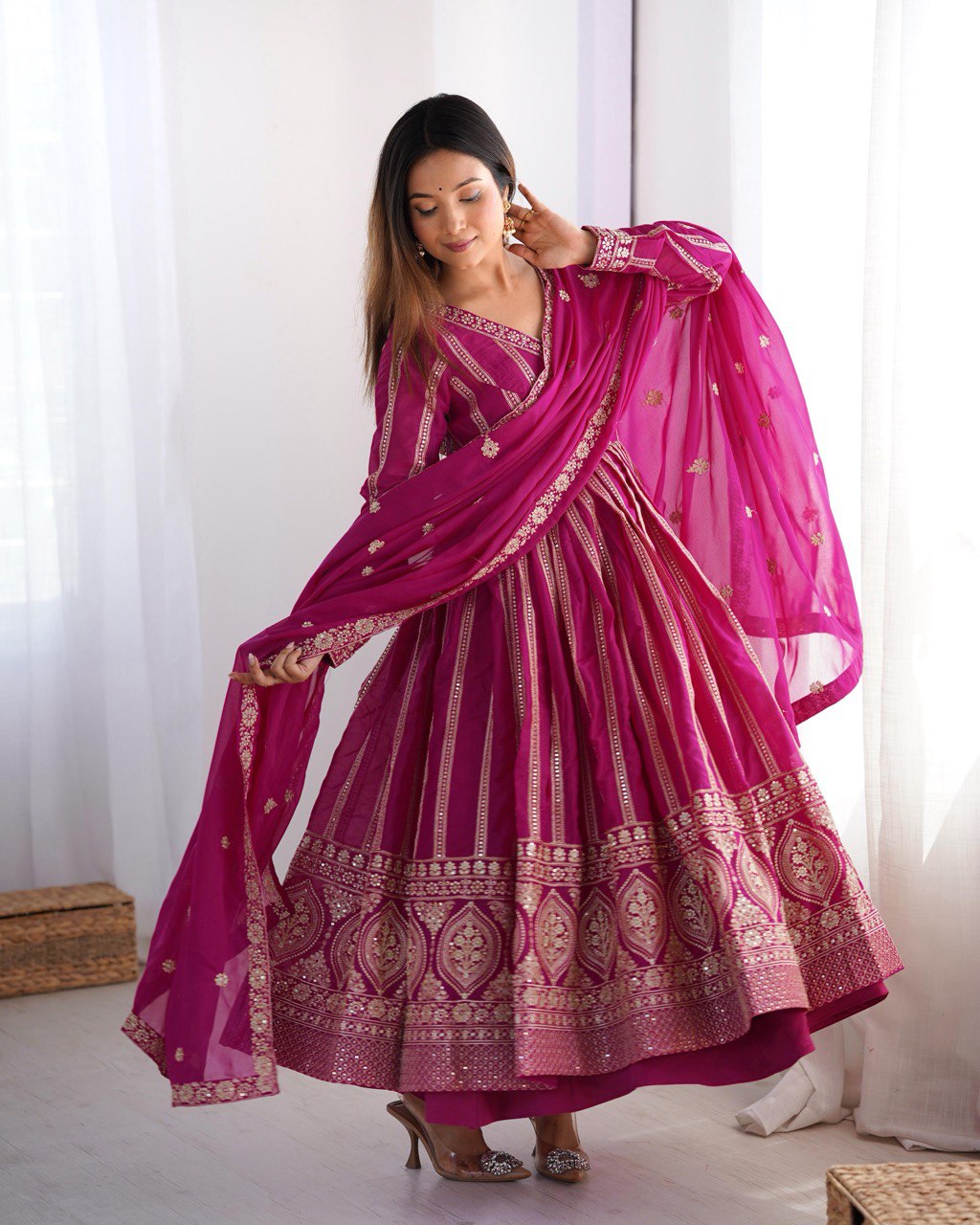 Trending Sequence work Anarkali Gown