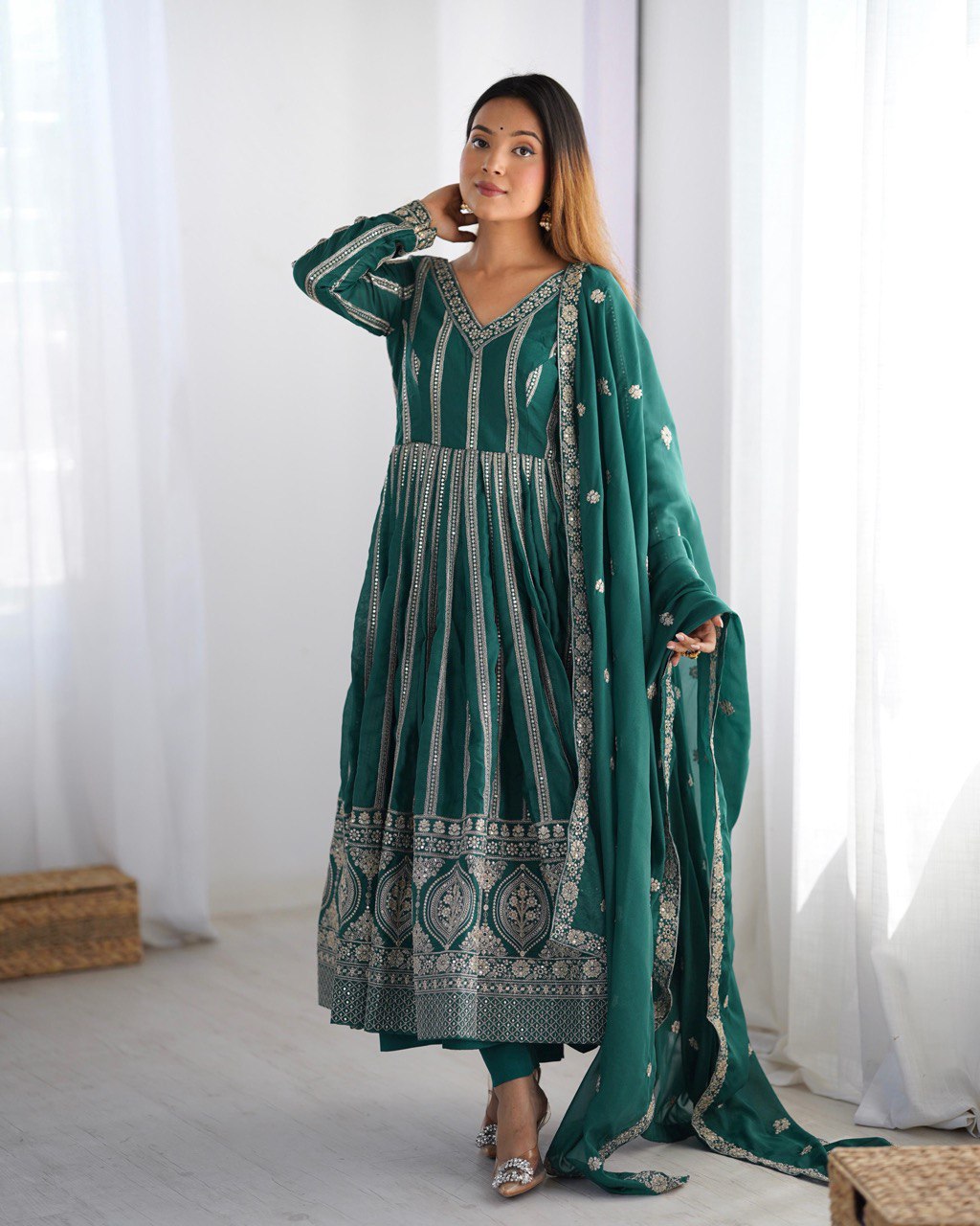 Trending Sequence work Anarkali Gown