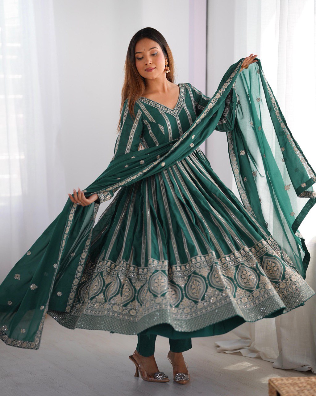 Trending Sequence work Anarkali Gown