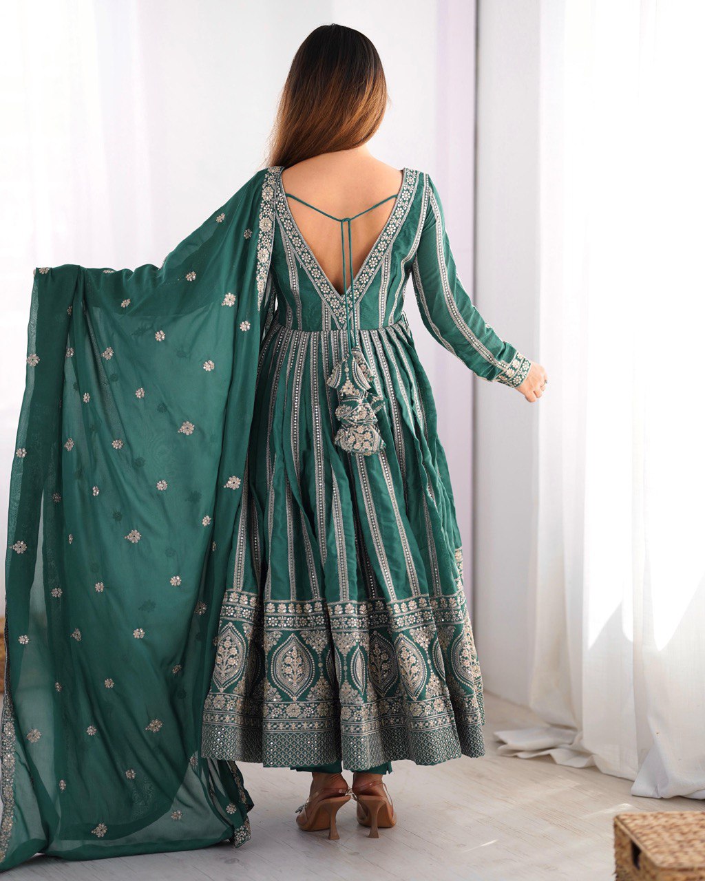 Trending Sequence work Anarkali Gown