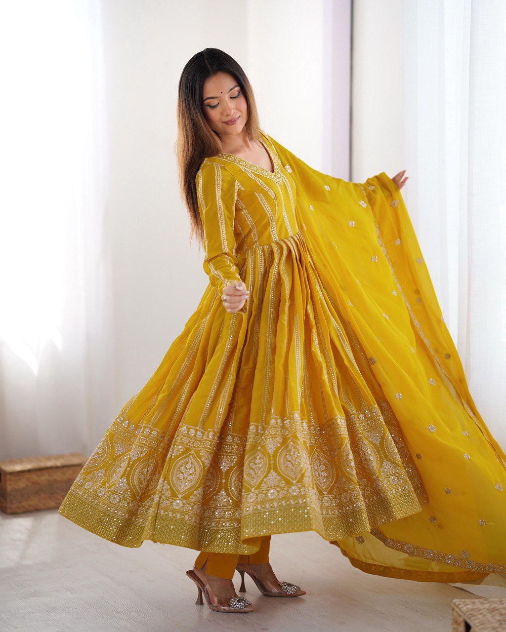 Trending Sequence work Anarkali Gown
