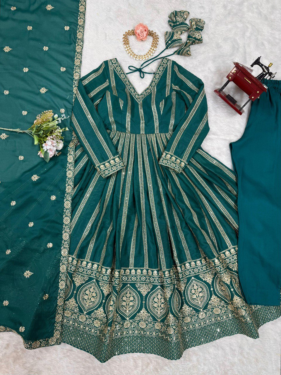 Trending Sequence work Anarkali Gown