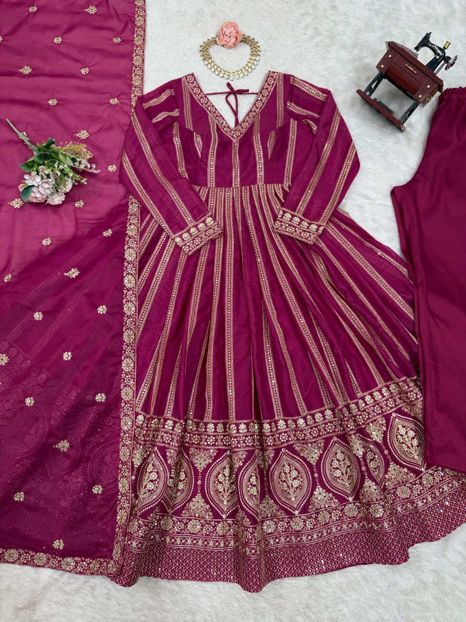 Trending Sequence work Anarkali Gown