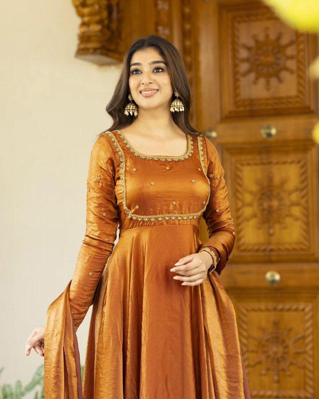 NEW FANDY SILK ANARKALI GOWN