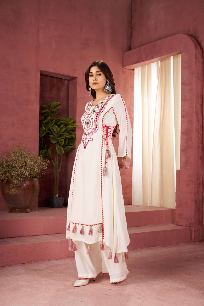 Designer Peplum & Bell Bottom Set