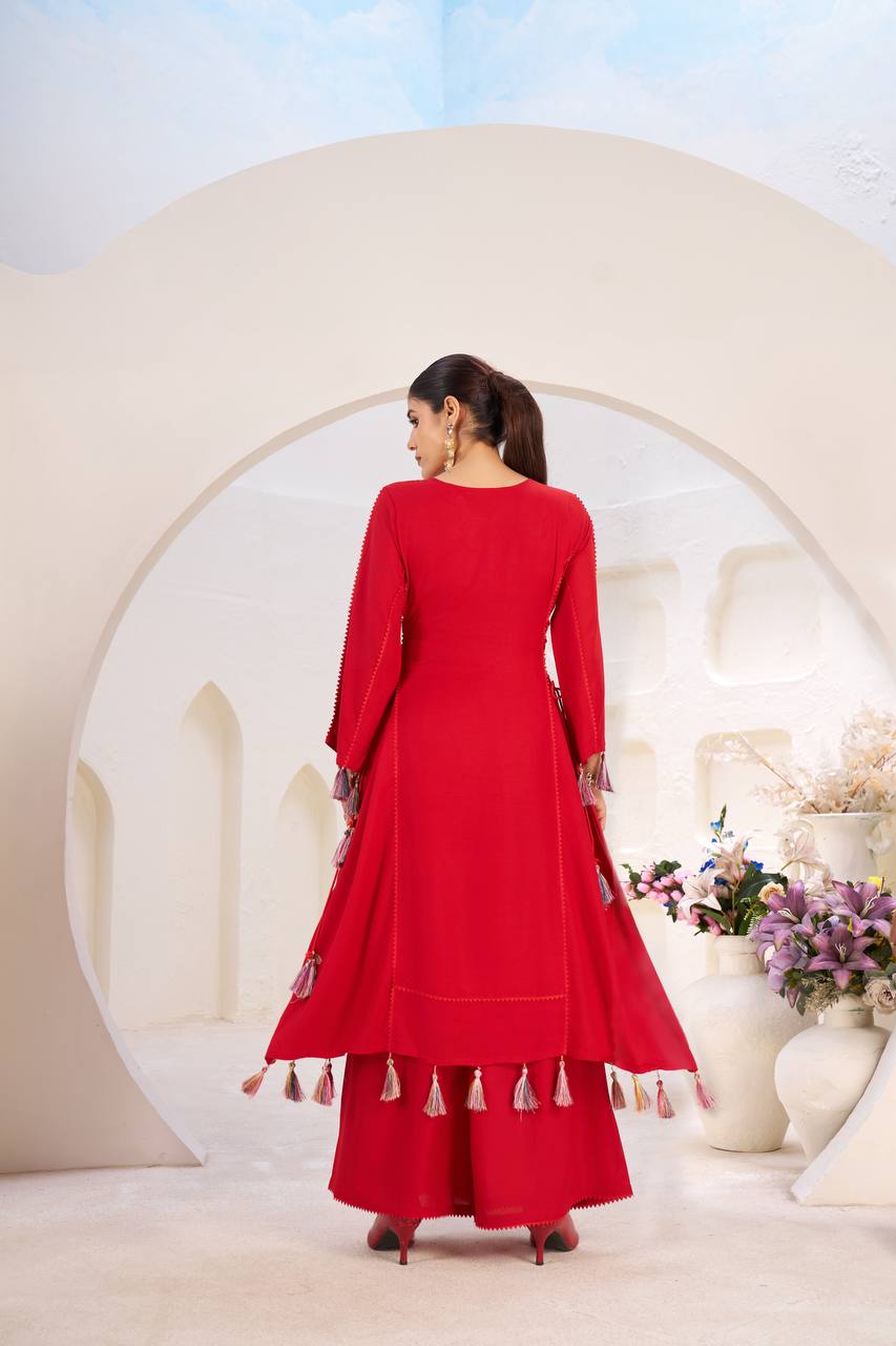 Designer Peplum & Bell Bottom Set