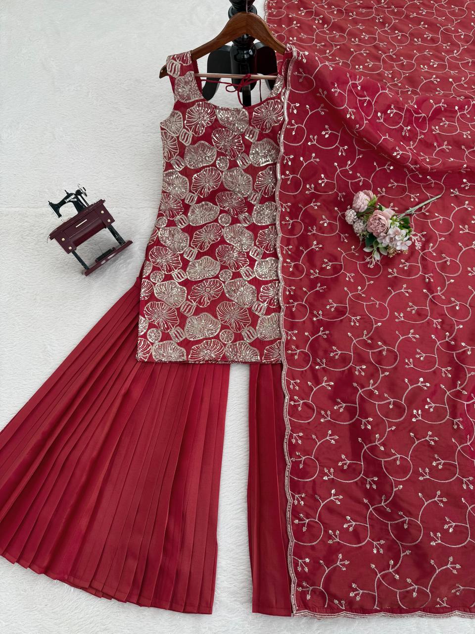 Designer Top & Sharara
