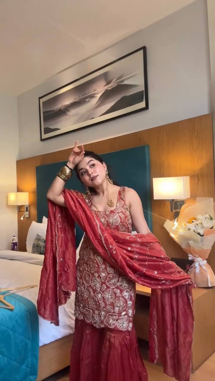 Designer Top & Sharara