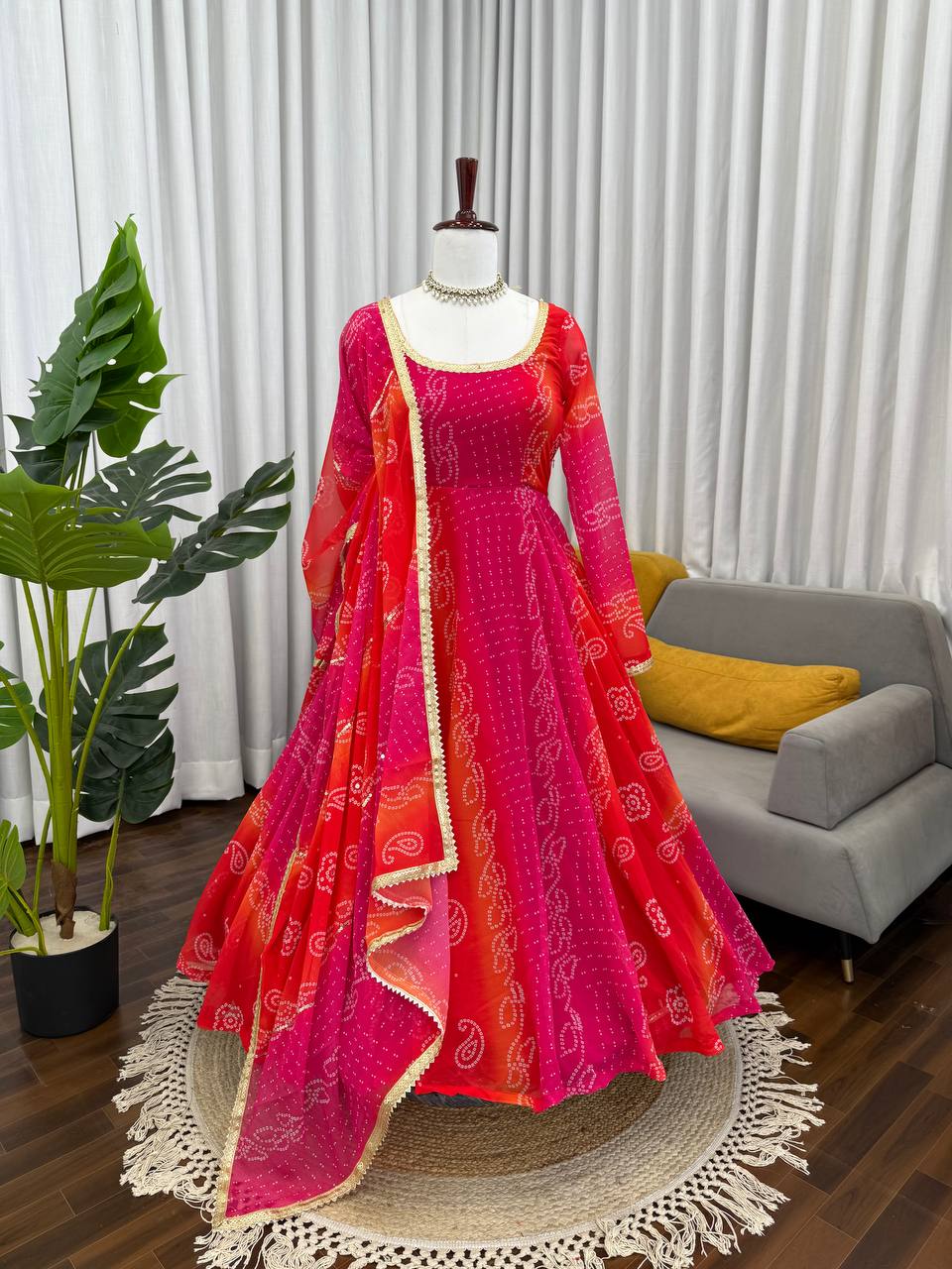 Designer Pink Anarkali Suit