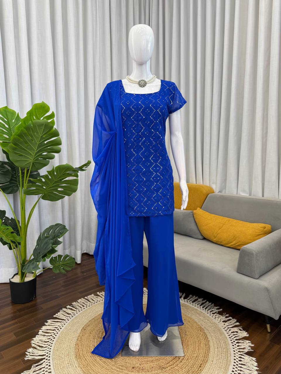 Trending Top with Bootcut Pant and Dupatta