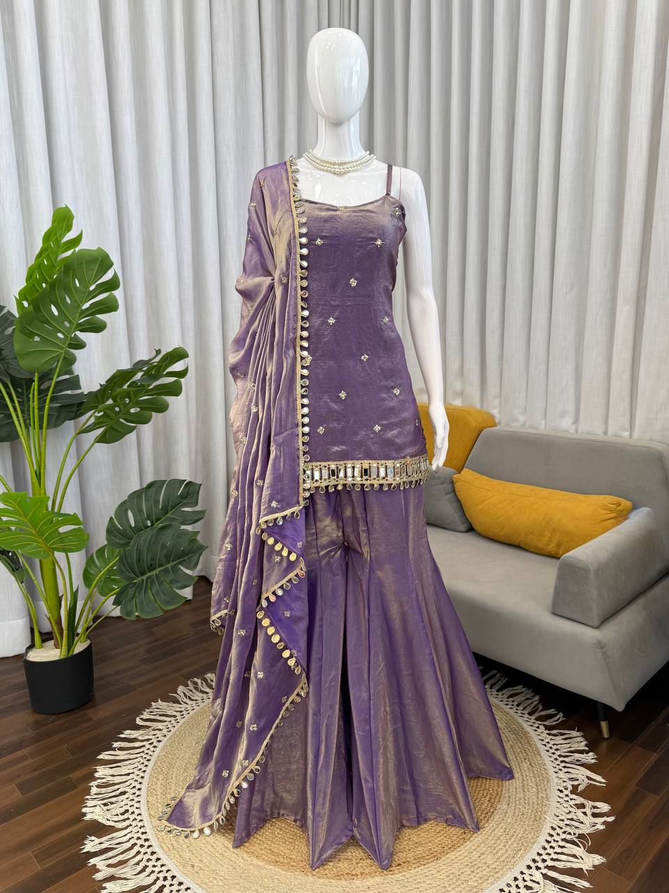Trendy Sky Sharara Suit