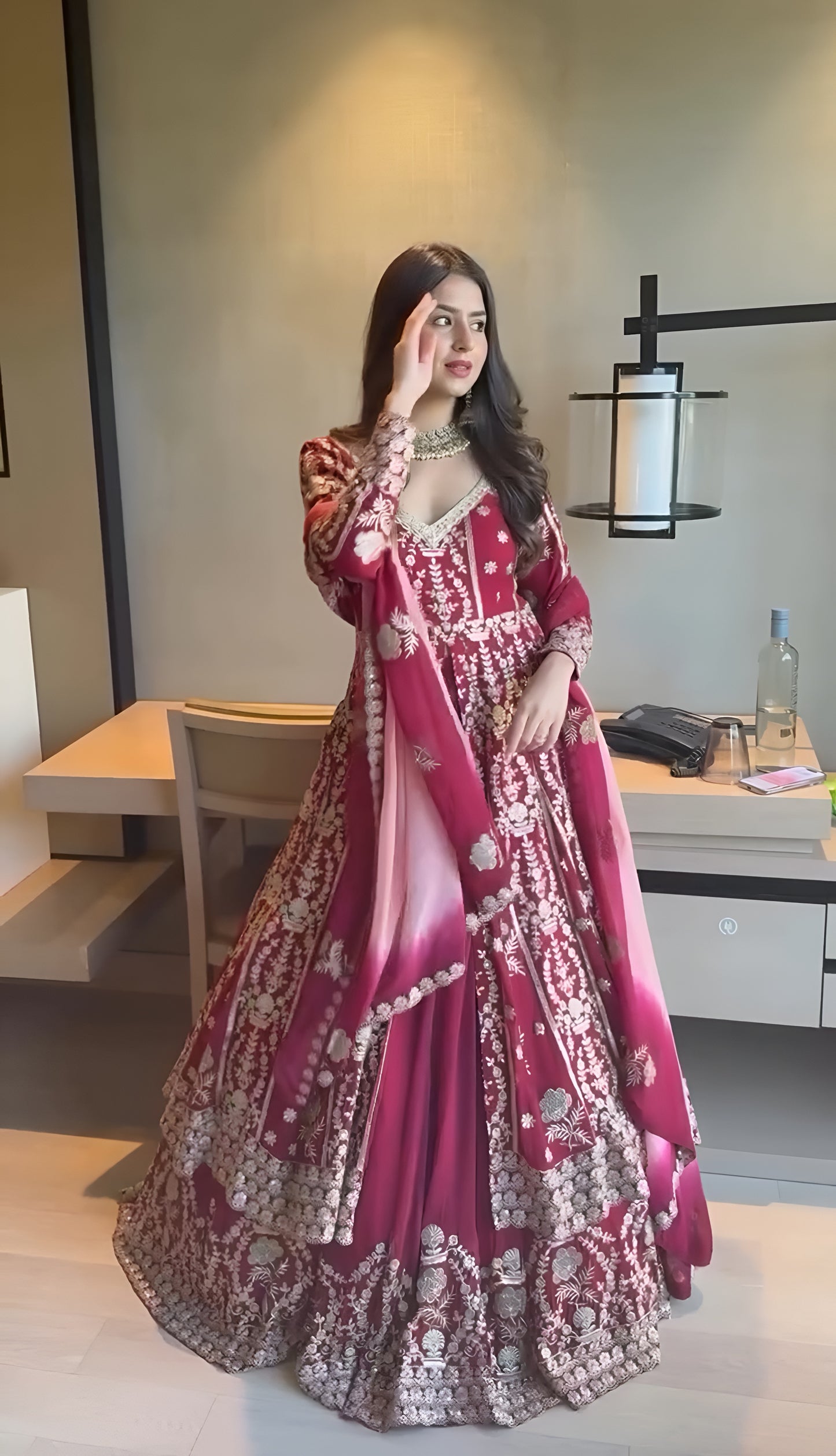 Heavy Georgette Top & Lehenga with Dupatta