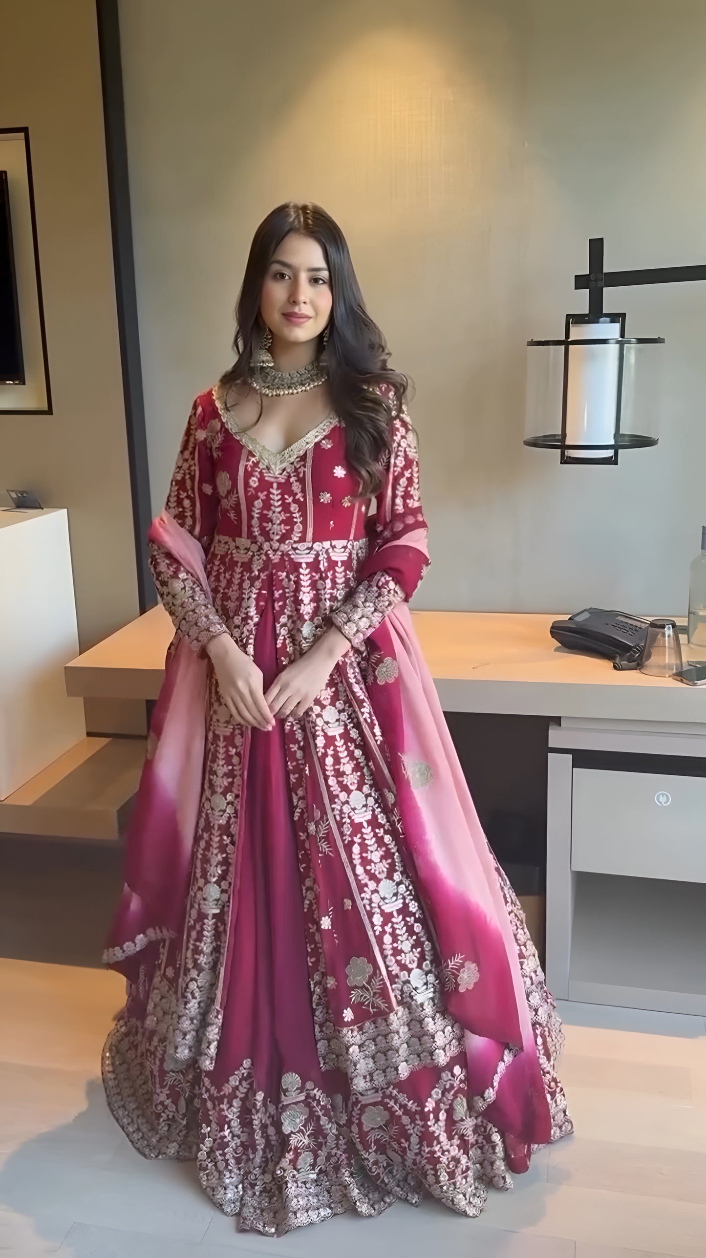 Heavy Georgette Top & Lehenga with Dupatta
