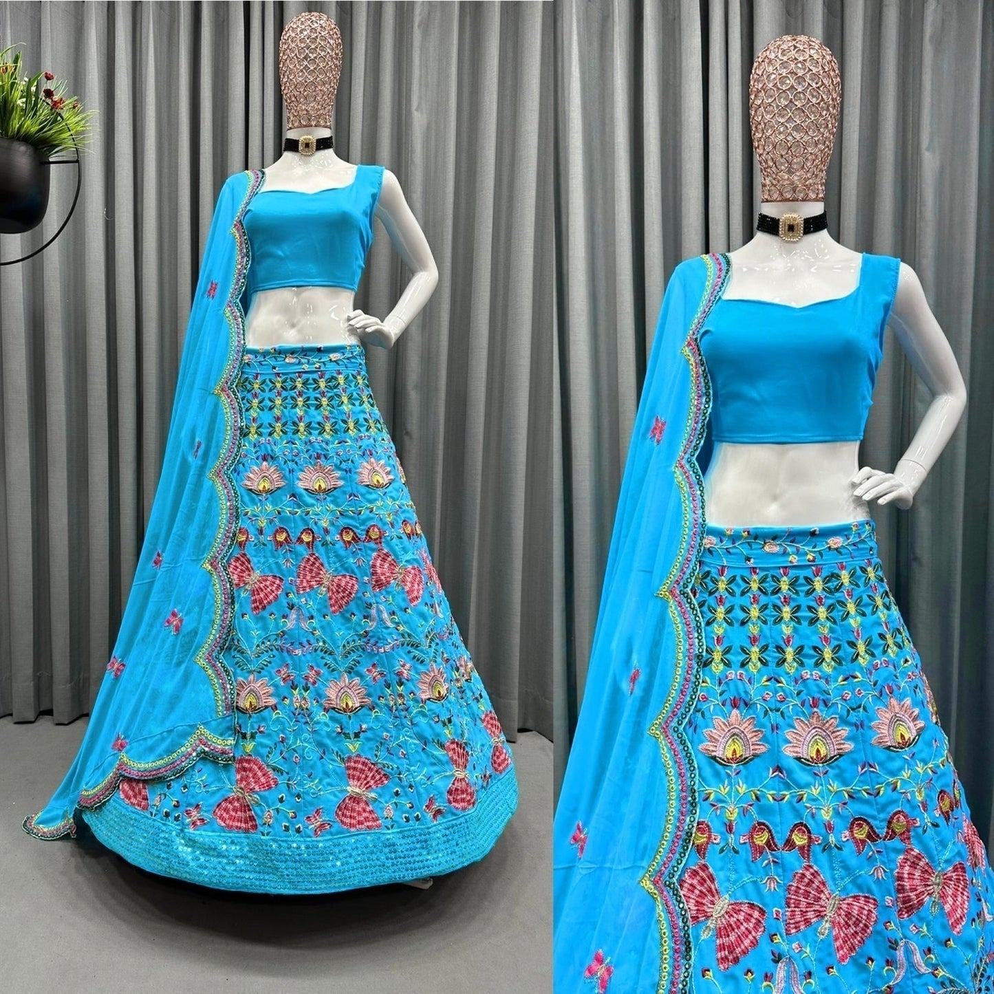 Most Beautiful Georgette Fabic Party Wear Lehenga Choli