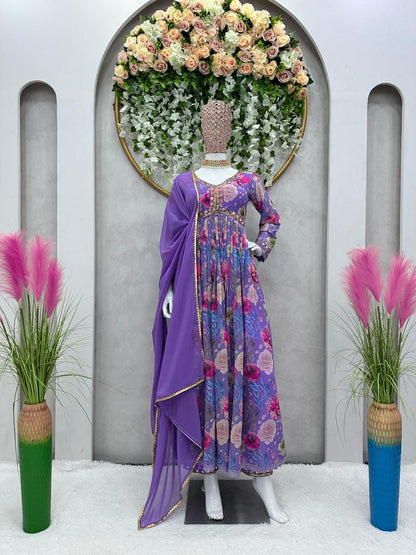 Beautiful New Party Wear Alia Cut Suit Set