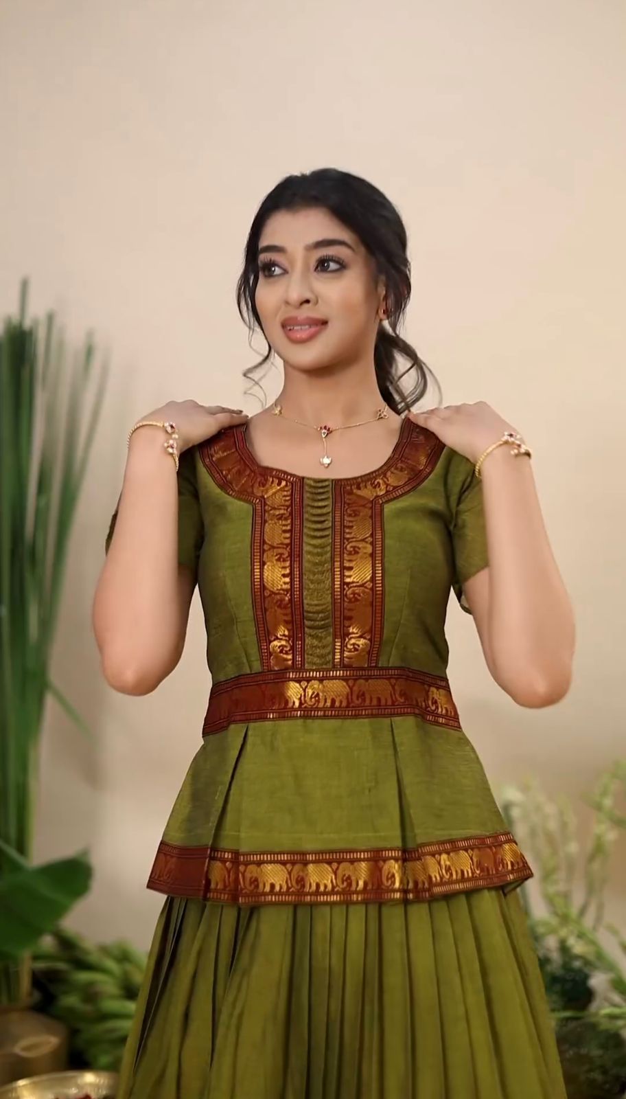Trending Green Color Jacquard Silk  Lehenga