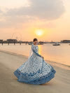 White Stylish Anarkali Suit Set