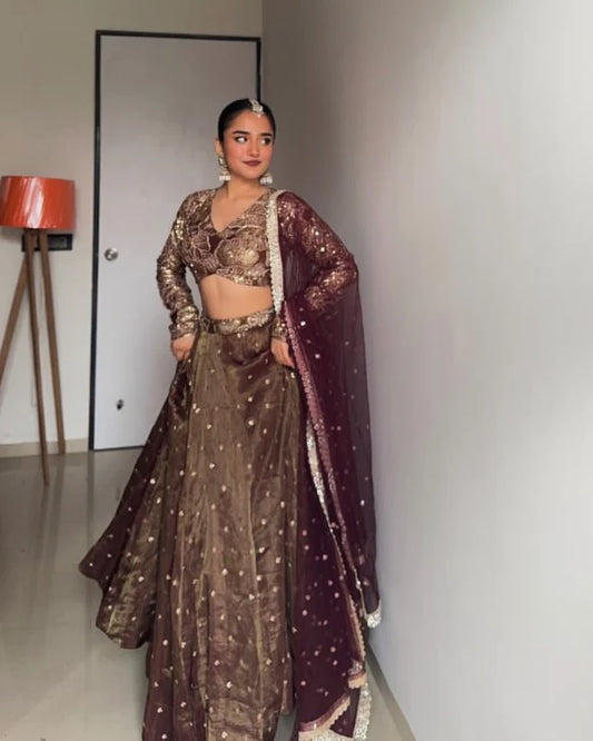 Golden lehenga set