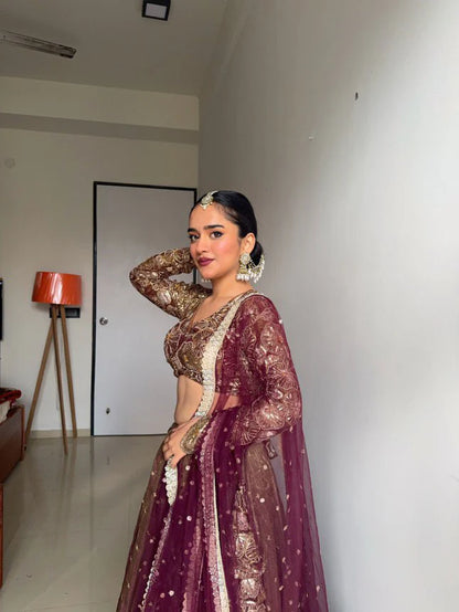 Golden lehenga set