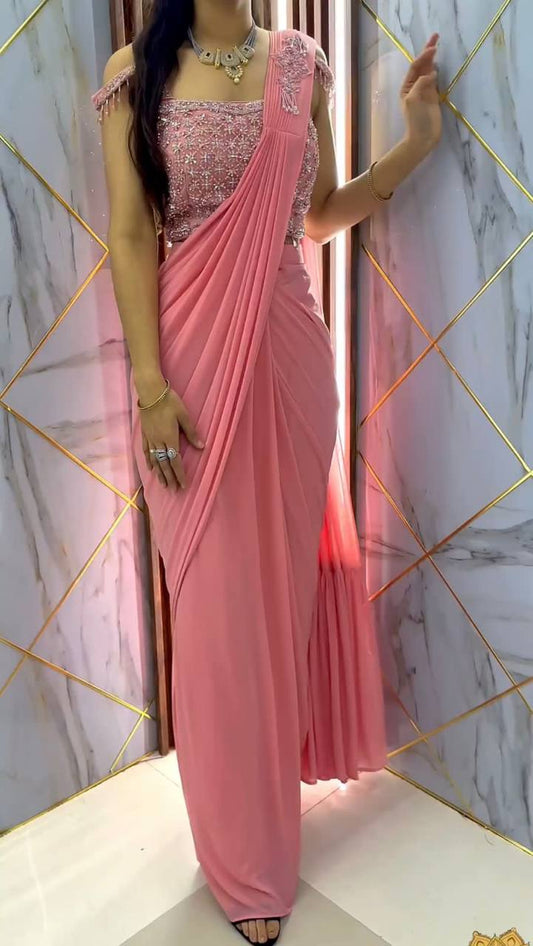 Designer Faux Georgette Ready to wear Saree