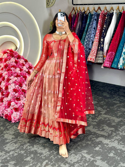 Presenting New Launching Anarkali Gown with Koti