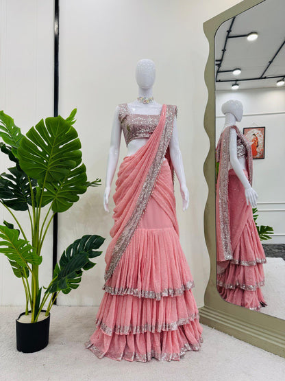 Presenting Ready to wear Lehenga saree with Two Color