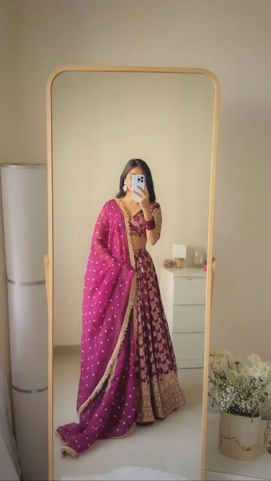 Festival Special Jacquard sequence Lehenga Choli