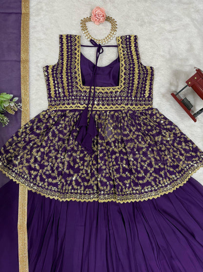 TRENDING DESIGNER PURPLE LEHENGA