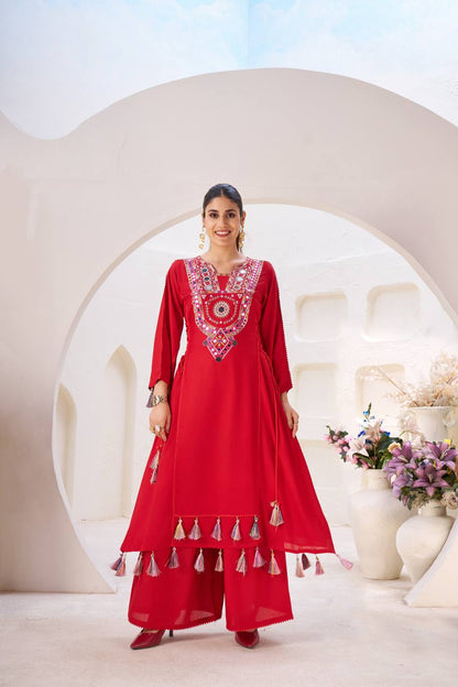 Designer Peplum & Bell Bottom Set