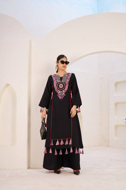 Designer Peplum & Bell Bottom Set
