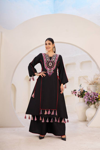 Designer Peplum & Bell Bottom Set
