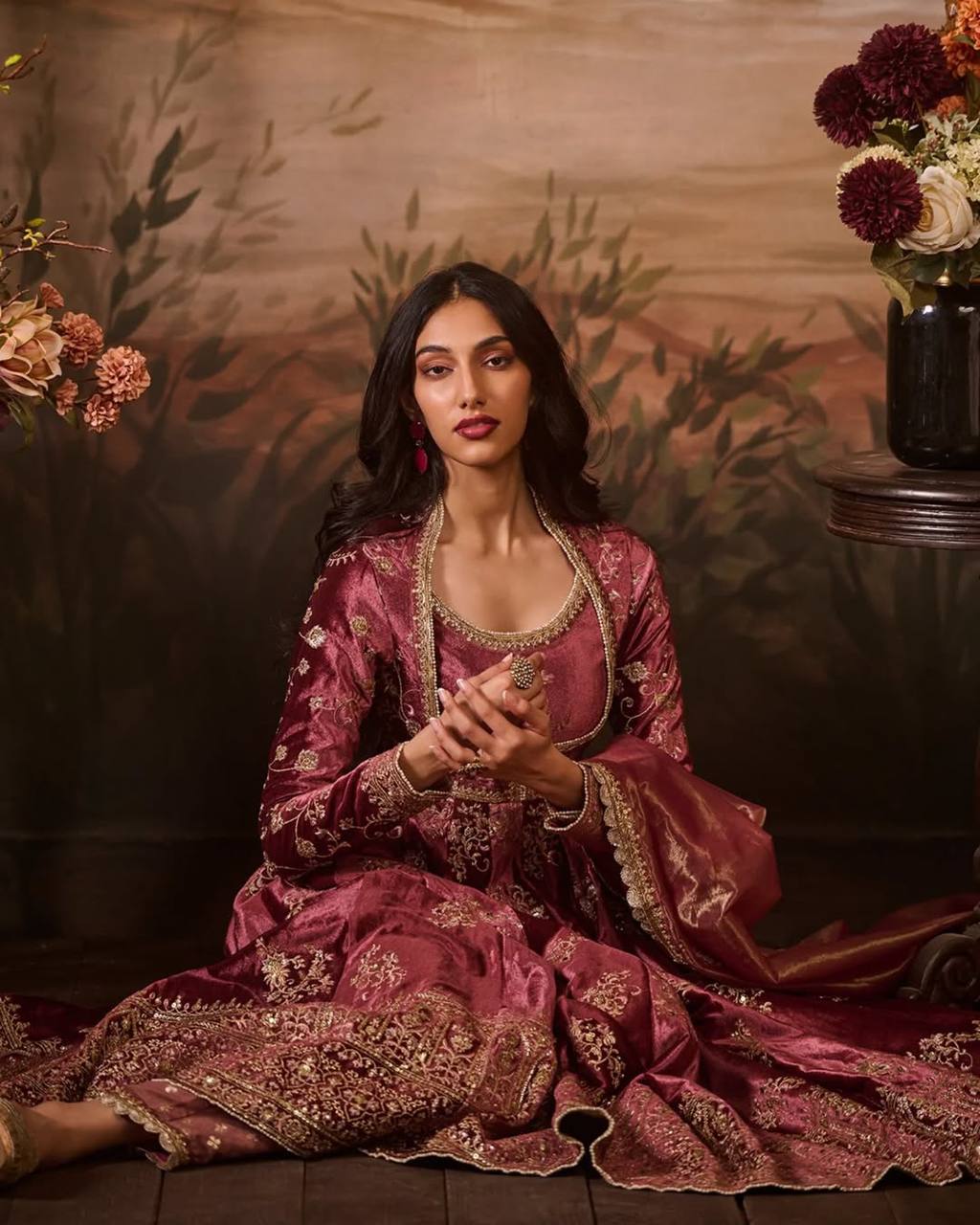 Designer Japan Satin Anarkali Suit