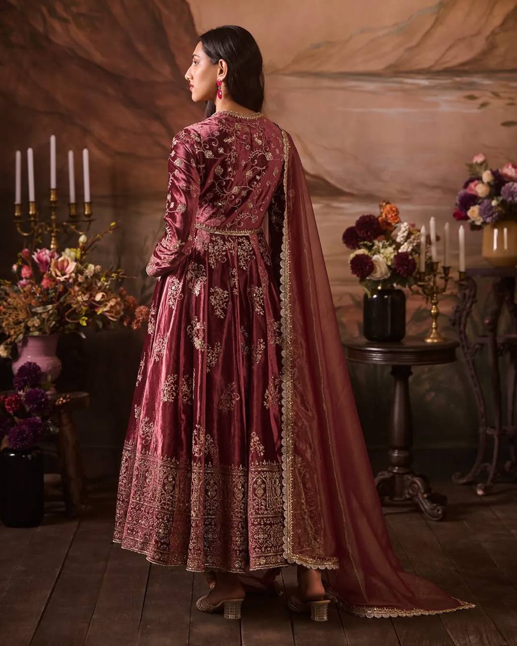 Designer Japan Satin Anarkali Suit