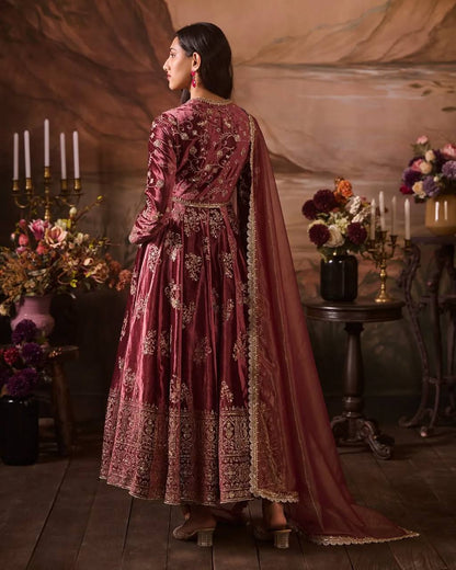 Designer Japan Satin Anarkali Suit