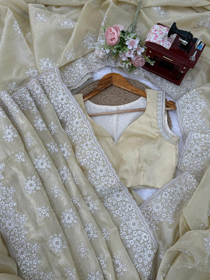 Designer Thread Work Saree