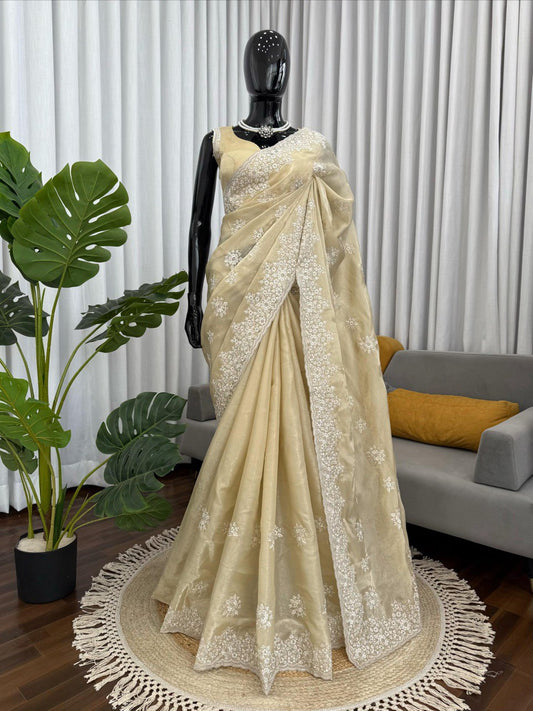 Designer Thread Work Saree