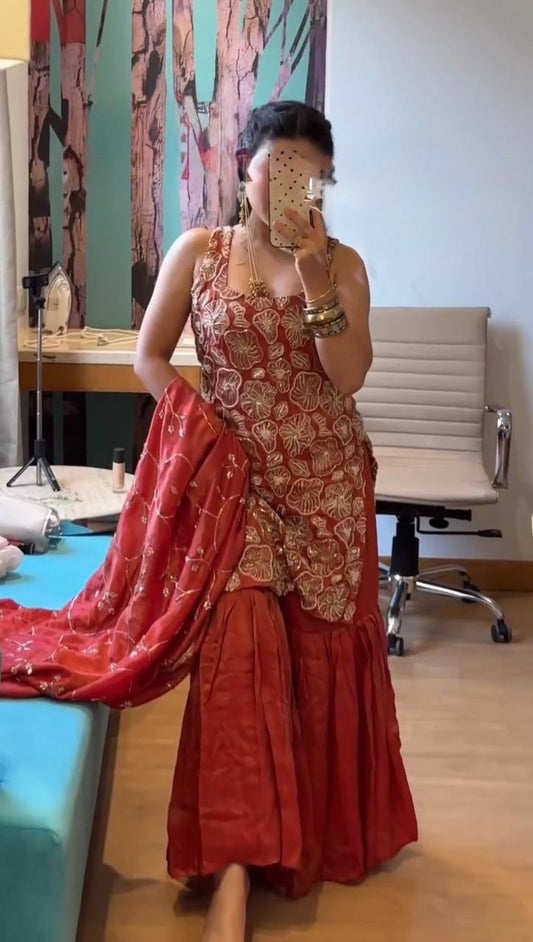 Designer Top & Sharara