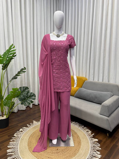 Trending Top with Bootcut Pant and Dupatta