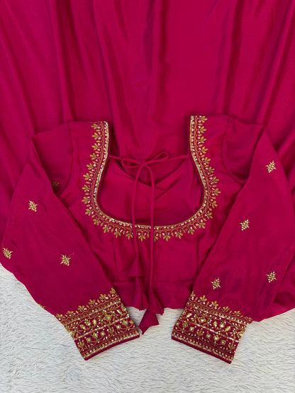 Chinon Anarkali Suit Thread with Sequence work