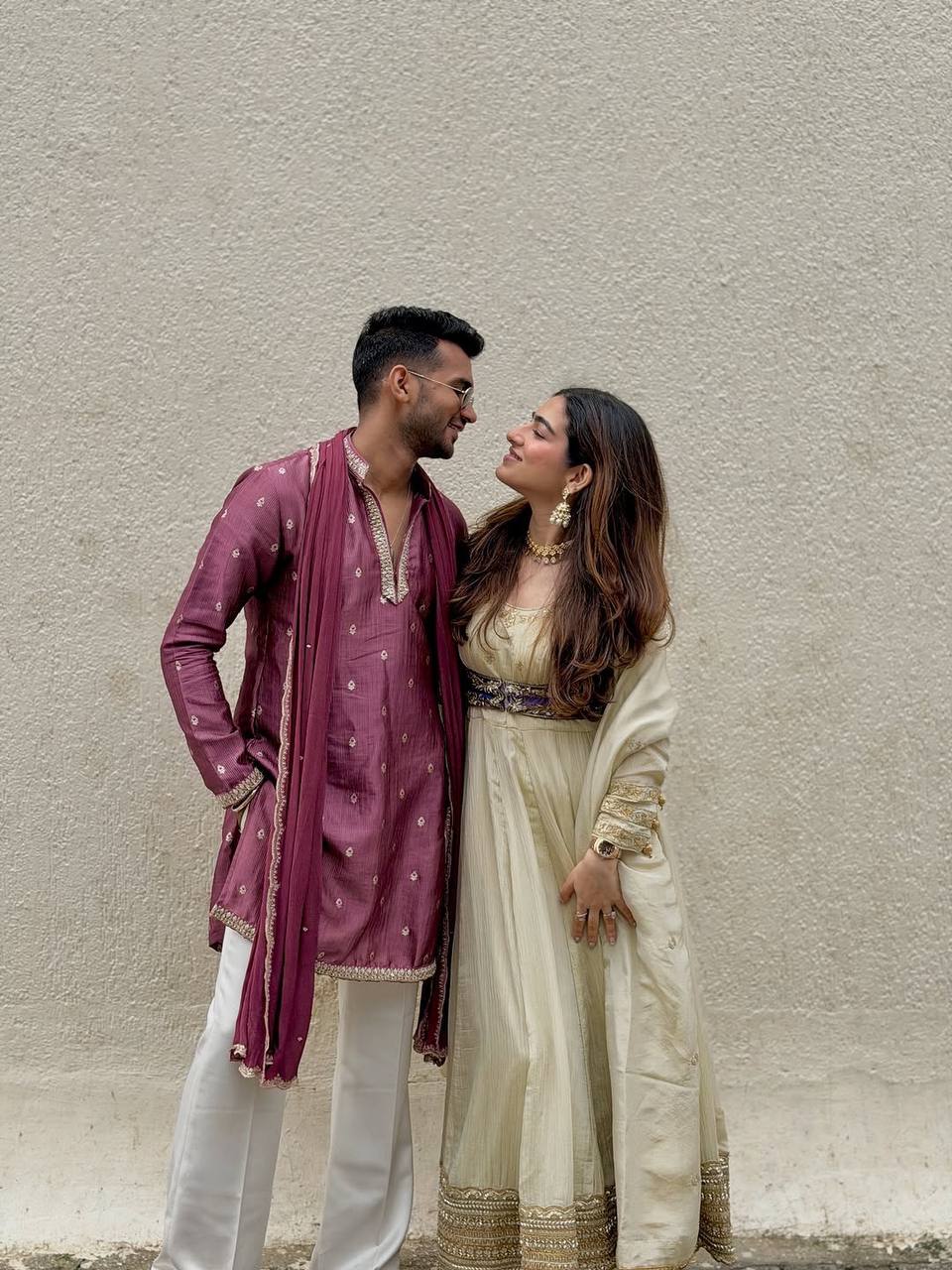 Anarkali Suit with Koti Pant and Dupatta