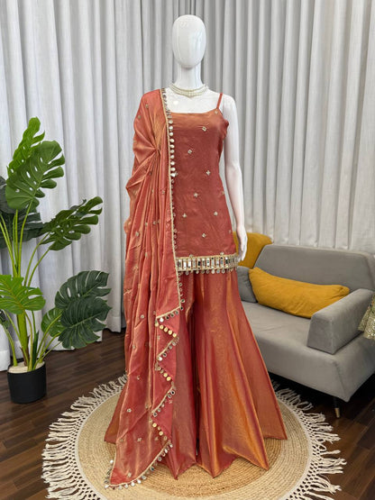 Trendy Sky Sharara Suit