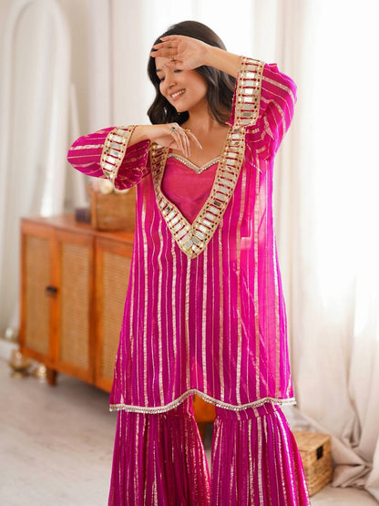 Rani Pink Sharara Set