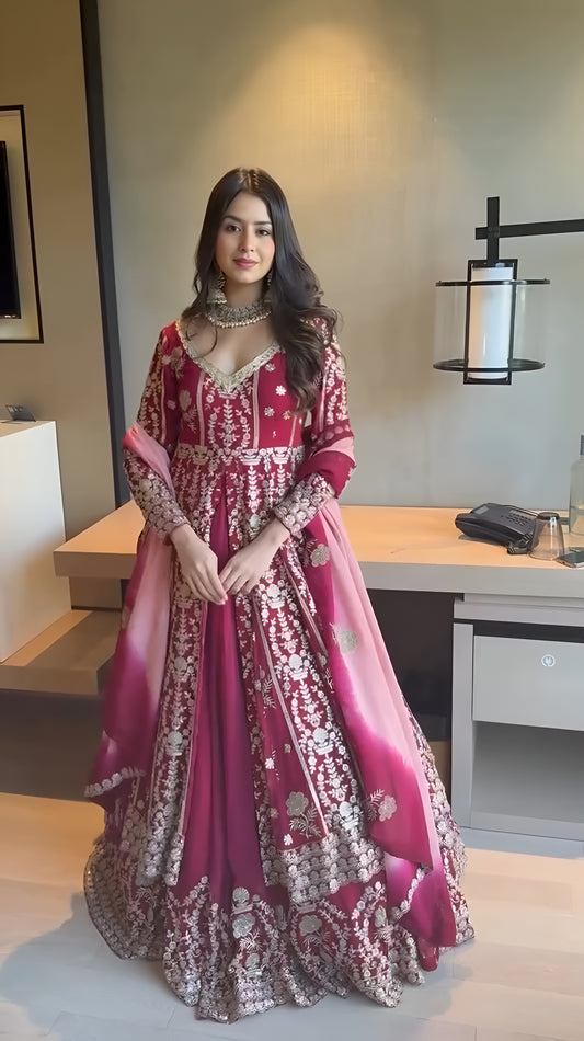 Heavy Georgette Top & Lehenga with Dupatta